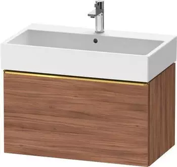 Duravit D-Neo mit 1 Auszug Griff Gold Poliert 784 x 440 x 442 mm Nussbaum Natur Matt DE4273034790000