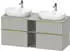 Duravit D-Neo Konsolenwaschtischunterschrank für 2 Becken mit 4 Auszügen und 2 Fächern Griff Gold Poliert 1400 x 644 x 550 mm -... DE4970B34070000