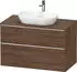 Duravit D-Neo Konsolenwaschtischunterschrank mit 2 Auszügen Griff Chrom Hochglanz 1000 x 644 x 550 mm Nussbaum dunkel Matt DE4968010210000