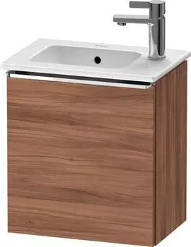 Duravit D-Neo mit 1 T&uuml;r Anschlag links Griff Chrom Hochglanz 410 x 440 x 274 mm Nussbaum Natur Matt DE4259L10790000