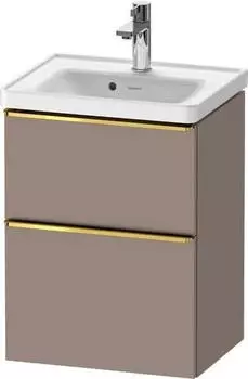 Duravit D-Neo mit 2 Ausz&uuml;gen Griff Gold Poliert 484 x 625 x 372 mm Basalt Matt DE4350034430000