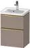 Duravit D-Neo mit 2 Auszügen Griff Gold Poliert 484 x 625 x 372 mm Basalt Matt DE4350034430000