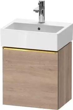 Duravit D-Neo mit 1 T&uuml;r Anschlag links Griff Gold Poliert 434 x 440 x 322 mm Eiche Marmoriert Matt DE4217L34550000