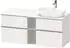 Duravit D-Neo Konsolenwaschtischunterschrank für Becken rechts mit 4 Auszügen und 2 Fächern Griff Edelstahl Gebürstet 1400 x 644 x... DE4970R70220000