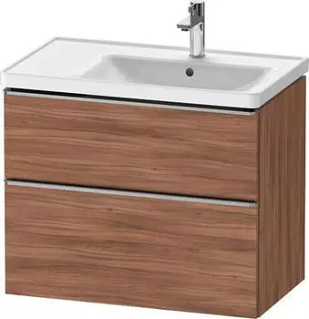 Duravit D-Neo f&uuml;r 237080 mit 2 Ausz&uuml;gen Griff Edelstahl Geb&uuml;rstet 784 x 625 x 452 mm Nussbaum Natur Matt DE4358070790000
