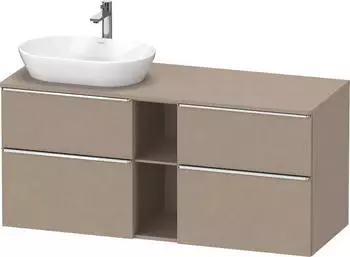 Duravit D-Neo Konsolenwaschtischunterschrank f&uuml;r Becken links mit 4 Ausz&uuml;gen und 2 F&auml;chern Griff Chrom Hochglanz 1400 x 644 x 550... DE4970L10750000