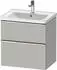 Duravit D-Neo mit 2 Auszügen Griff Chrom Hochglanz 634 x 625 x 452 mm Betongrau Matt DE4354010070000