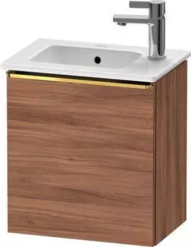 Duravit D-Neo mit 1 T&uuml;r Anschlag links Griff Gold Poliert 410 x 440 x 274 mm Nussbaum Natur Matt DE4259L34790000