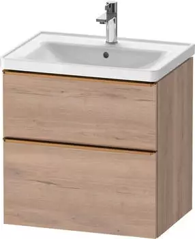 Duravit D-Neo mit 2 Ausz&uuml;gen Griff Bronze Geb&uuml;rstet 634 x 625 x 452 mm Eiche Marmoriert Matt DE4354004550000