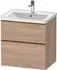 Duravit D-Neo mit 2 Auszügen Griff Bronze Gebürstet 634 x 625 x 452 mm Eiche Marmoriert Matt DE4354004550000
