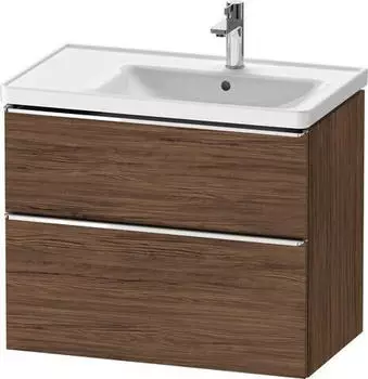 Duravit D-Neo f&uuml;r 237080 mit 2 Ausz&uuml;gen Griff Chrom Hochglanz 784 x 625 x 452 mm Nussbaum dunkel Matt DE4358010210000