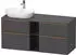 Duravit D-Neo Konsolenwaschtischunterschrank für Becken links mit 4 Auszügen und 2 Fächern Griff Bronze Gebürstet 1400 x 644 x 550... DE4970L04490000