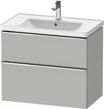Duravit D-Neo f&uuml;r 236780 mit 2 Ausz&uuml;gen Griff Chrom Hochglanz 784 x 625 x 452 mm Betongrau Matt DE4355010070000