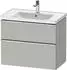 Duravit D-Neo für 236780 mit 2 Auszügen Griff Chrom Hochglanz 784 x 625 x 452 mm Betongrau Matt DE4355010070000