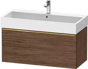 Duravit D-Neo mit 1 Auszug Griff Gold Poliert 984 x 440 x 442 mm Nussbaum dunkel Matt DE4274034210000