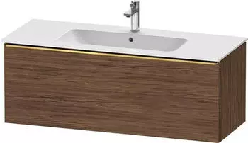 Duravit D-Neo mit 1 Auszug Griff Gold Poliert 1210 x 440 x 462 mm Nussbaum dunkel Matt DE4264034210000