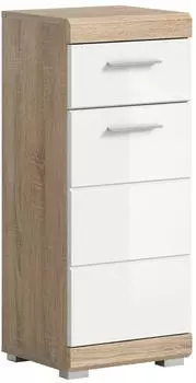 xonox.home Lambada Badezimmer-Standschrank 37x88x31cm, Sonoma-Wei&szlig; (X06F1701)