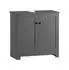 SoBuy BZR18-DG Waschbeckenunterschrank MDF 2 Türen dunkelgrau 60x60x30cm (BZR18-DG)