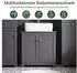 SoBuy BZR18-DG Waschbeckenunterschrank MDF 2 Türen dunkelgrau 60x60x30cm (BZR18-DG)
