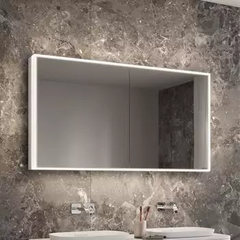 Schneider GLOW Classic HCL Spiegelschrank 2-t&uuml;rig 1325x158x731mm, eloxiert (182.130.01.50)