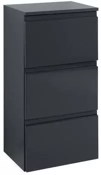 Held M&ouml;bel Cardiff Unterschrank 3 Schubladen graphitgrau/hochglanz grau 40cm