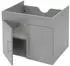 MCW MCW-D16 Waschbeckenunterschrank Hochglanz Grau, 60cm (MCW-D16)
