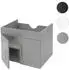 MCW MCW-D16 Waschbeckenunterschrank Hochglanz Grau, 60cm (MCW-D16)