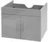 MCW MCW-D16 Waschbeckenunterschrank Hochglanz Grau, 60cm (MCW-D16)
