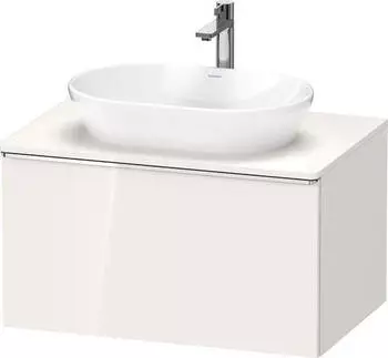 Duravit D-Neo Konsolenwaschtischunterschrank mit 1 Auszug Griff Chrom Hochglanz 800 x 459 x 550 mm - Wei&szlig; Hochglanz - DE4947010220000