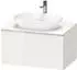 Duravit D-Neo Konsolenwaschtischunterschrank mit 1 Auszug Griff Chrom Hochglanz 800 x 459 x 550 mm - Weiß Hochglanz - DE4947010220000