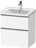 Duravit D-Neo Waschtischunterschrank mit 2 Auszügen Griff Edelstahl Gebürstet 584 x 625 x 452 mm - Weiß Matt - DE4359070180000