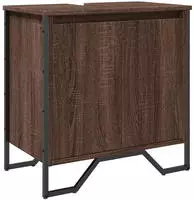 vidaXL Waschbeckenunterschrank Braun Eichen-Optik 60x35x60 cm