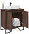 vidaXL Waschbeckenunterschrank Braun Eichen-Optik 60x35x60cm Holzwerkstoff (848658)