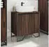 vidaXL Waschbeckenunterschrank Braun Eichen-Optik 60x35x60cm Holzwerkstoff (848658)