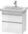 Duravit DuraStyle Waschtischunterbau wandhängend 2 Schubkästen 580 x 368 x 610 mm Weiß Matt/Basalt Matt DS647904318