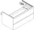 Hansgrohe Xelu Q 98 x 48.5 x 55 cm with 2 drawers glossy white, matt white (54078700)