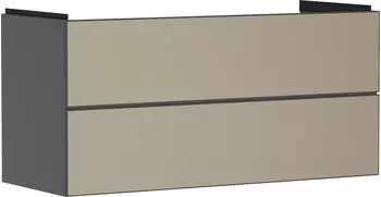 Hansgrohe Xevolos E 118 x 55.5 x 47.5 cm with 2 drawers slate grey matt (54186390)