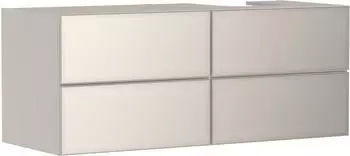 Hansgrohe Xevolos E 137 x 55.5 x 55 cm with 4 drawers right-hand, sand beige matt, sand beige metallic (54240790)