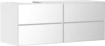 Hansgrohe Xevolos E 137 x 55.5 x 55 cm with 4 drawers left-hand, matt white, metallic white (54236320)