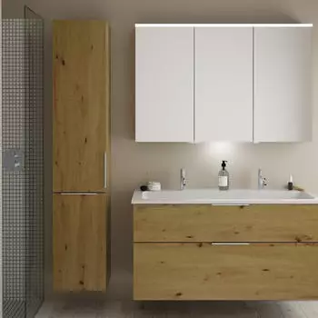 Burgbad Eqio Hochschrank mit W&auml;schekippe 1760x350x320 Eiche Dekor Urban (HSRF035LF5662G0146)