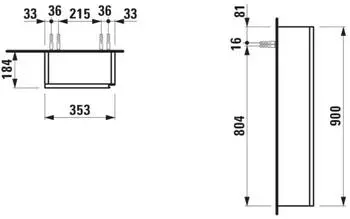 Laufen Lani Oberschrank 900mm wei&szlig; gl&auml;nzend (H4037111122611)