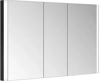 KEUCO Somaris Wandeinbau-Spiegelschrank 1200mm schwarz matt (14514373100)