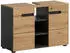 xonox.home Canu Waschbeckenunterschrank Basalt/Eiche Artisan 80x55x34cm