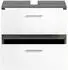 xonox.home Blake Waschbeckenunterschrank 60x57x34cm Rauchsilber/Weiß Hochglanz (BLAKE)