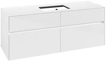 Villeroy & Boch Collaro Waschtischunterschrank 1400x548x500mm LED Glossy White (C116B0DH)