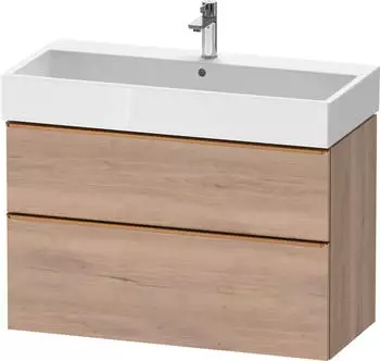 Duravit D-Neo Waschtischunterschrank wandh&auml;ngend 984x442x625mm, Bronze geb&uuml;rstet, Eiche marmoriert (DE4374004550000)