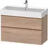 Duravit D-Neo Waschtischunterschrank wandhängend 984x442x625mm, Bronze gebürstet, Eiche marmoriert (DE4374004550000)