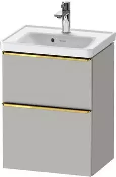 Duravit D-Neo mit 2 Ausz&uuml;gen Griff Gold Poliert 484 x 625 x 372 mm Betongrau Matt DE4350034070000