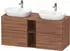 Duravit D-Neo Konsolenwaschtischunterschrank für 2 Becken mit 4 Auszügen und 2 Fächern Griff Bronze Gebürstet 1400 x 644 x 550 mm -... DE4970B04790000