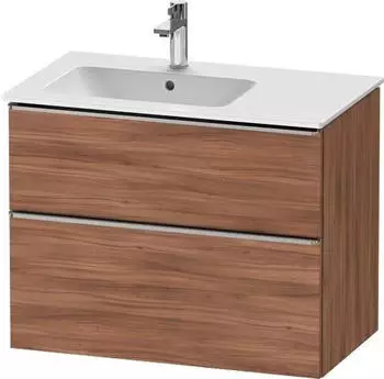 Duravit D-Neo f&uuml;r 234583 mit 2 Ausz&uuml;gen Griff Edelstahl Geb&uuml;rstet 810 x 625 x 462 mm Nussbaum Natur Matt DE4366070790000